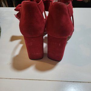 Red 3 1/2 inch high heel